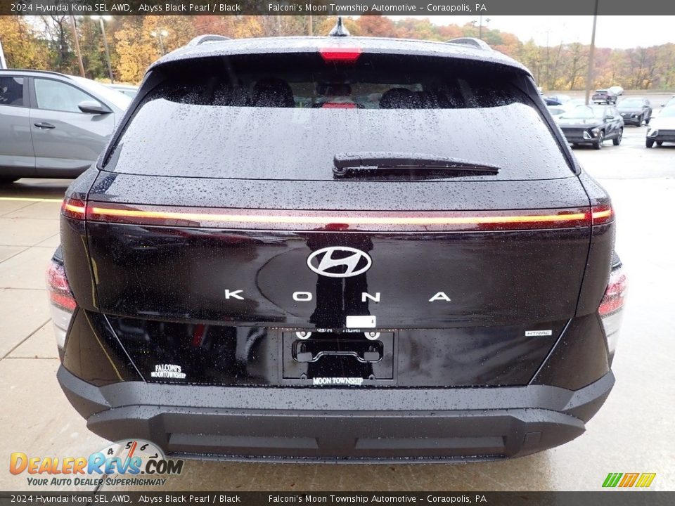 2024 Hyundai Kona SEL AWD Abyss Black Pearl / Black Photo #3