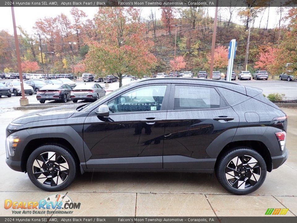 Abyss Black Pearl 2024 Hyundai Kona SEL AWD Photo #6