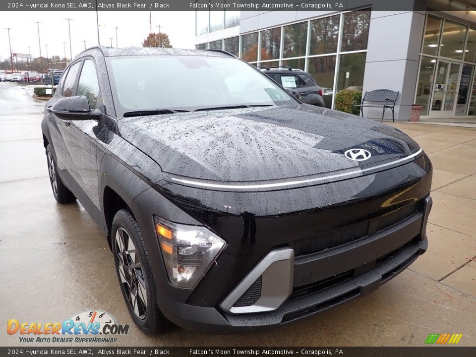 2024 Hyundai Kona SEL AWD Abyss Black Pearl / Black Photo #9