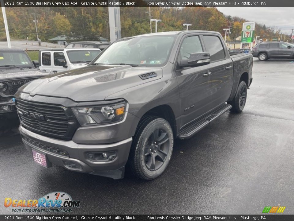 2021 Ram 1500 Big Horn Crew Cab 4x4 Granite Crystal Metallic / Black Photo #3