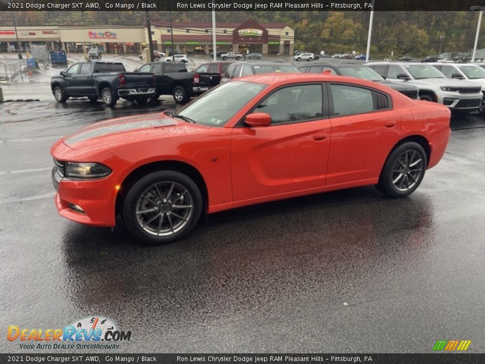 2021 Dodge Charger SXT AWD Go Mango / Black Photo #3