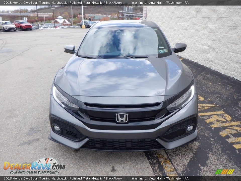 2018 Honda Civic Sport Touring Hatchback Polished Metal Metallic / Black/Ivory Photo #4