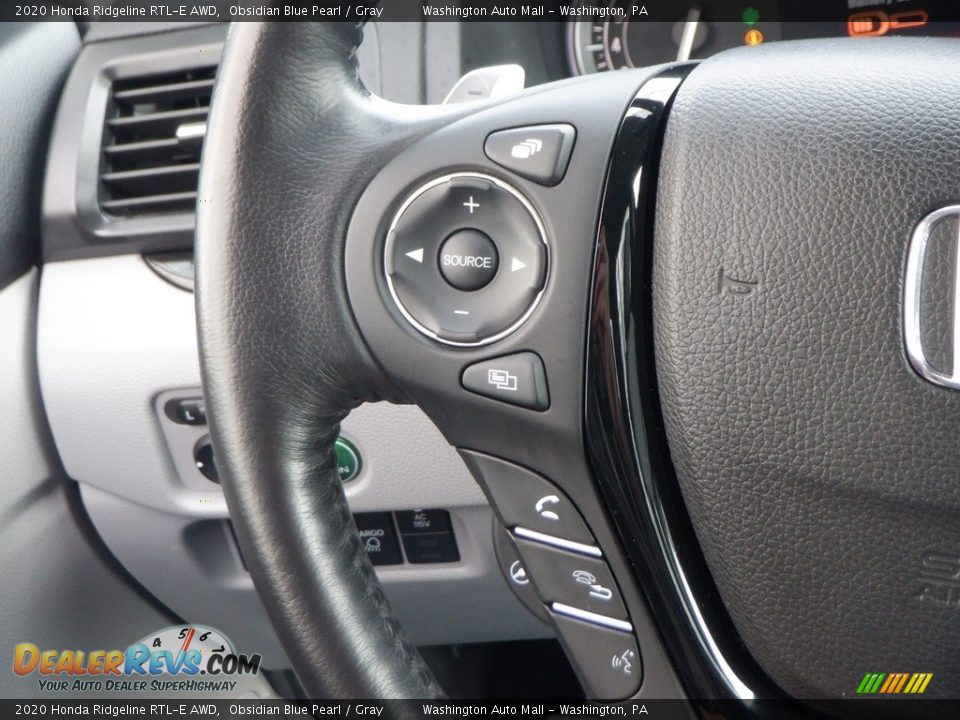 2020 Honda Ridgeline RTL-E AWD Steering Wheel Photo #9