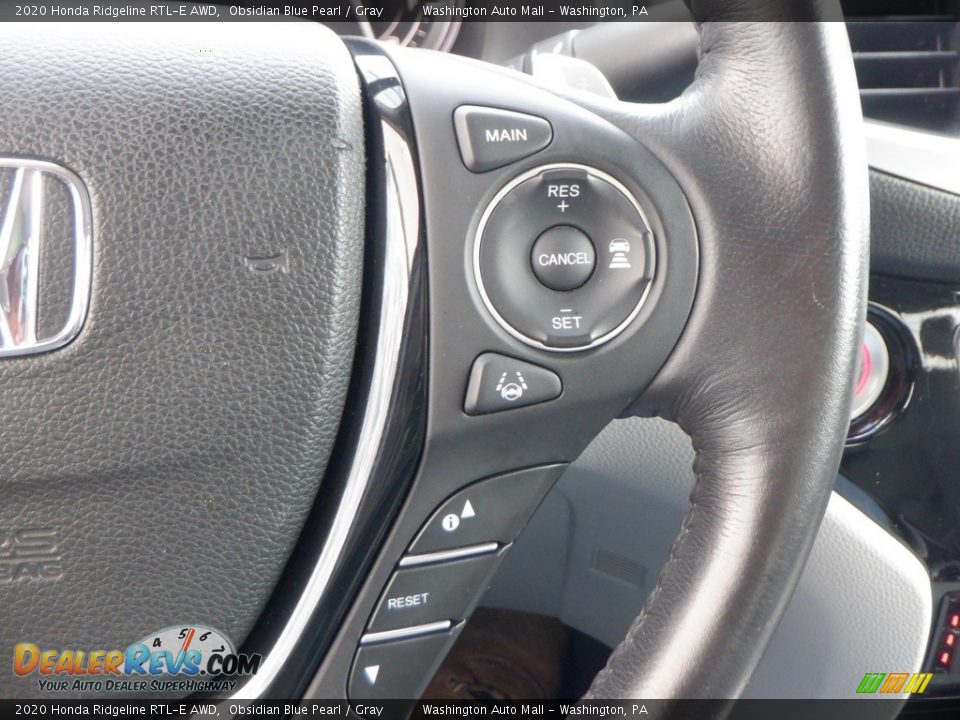 2020 Honda Ridgeline RTL-E AWD Steering Wheel Photo #10