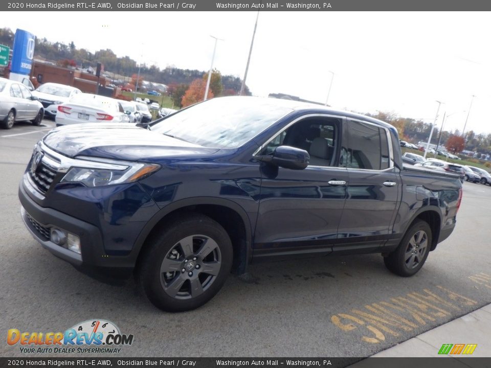 2020 Honda Ridgeline RTL-E AWD Obsidian Blue Pearl / Gray Photo #14