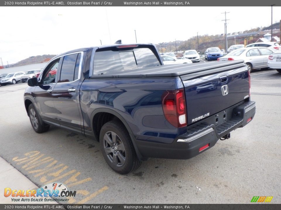 2020 Honda Ridgeline RTL-E AWD Obsidian Blue Pearl / Gray Photo #15