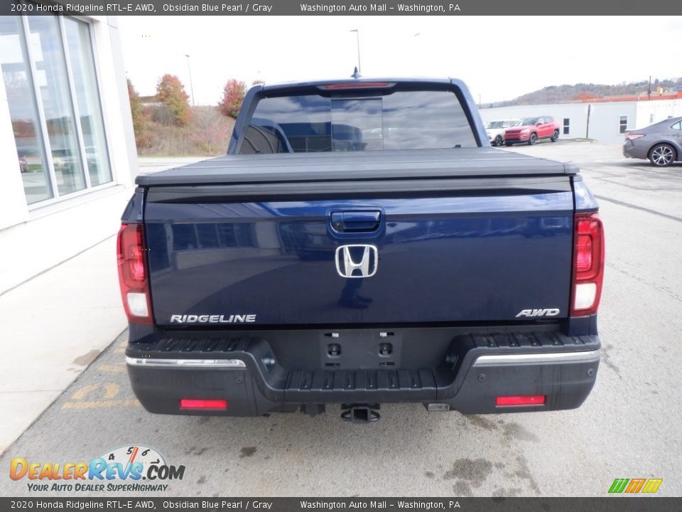 2020 Honda Ridgeline RTL-E AWD Obsidian Blue Pearl / Gray Photo #16