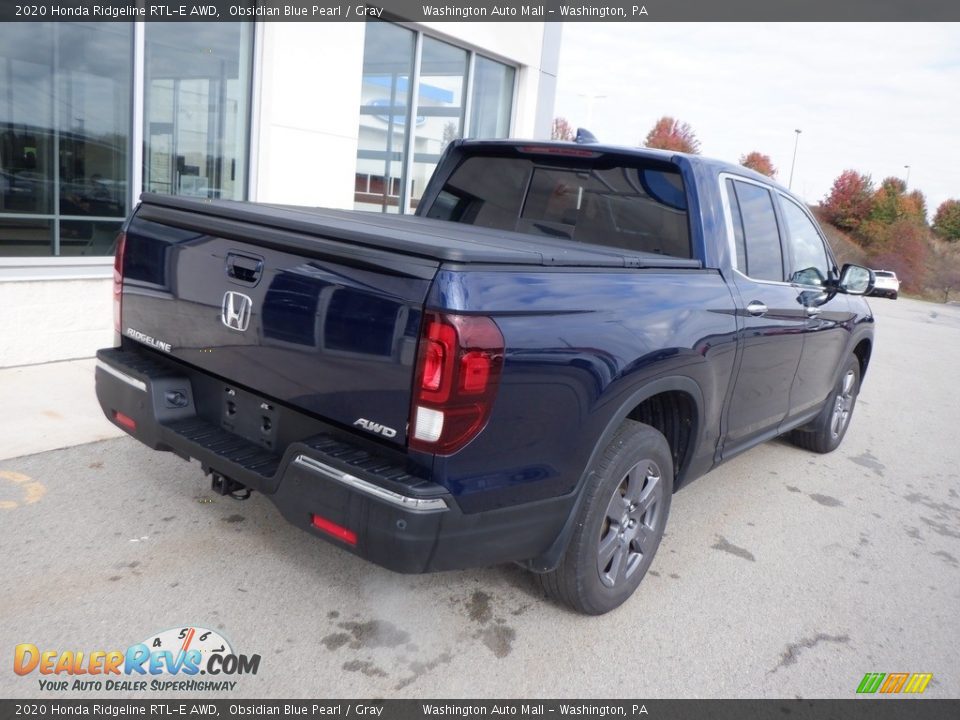 2020 Honda Ridgeline RTL-E AWD Obsidian Blue Pearl / Gray Photo #18