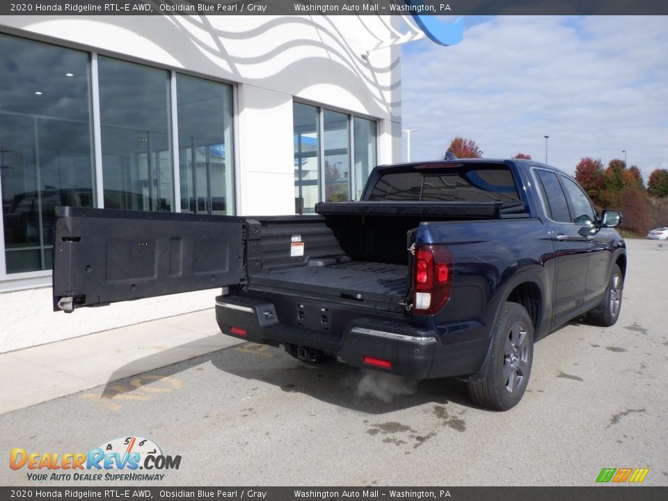 2020 Honda Ridgeline RTL-E AWD Obsidian Blue Pearl / Gray Photo #22