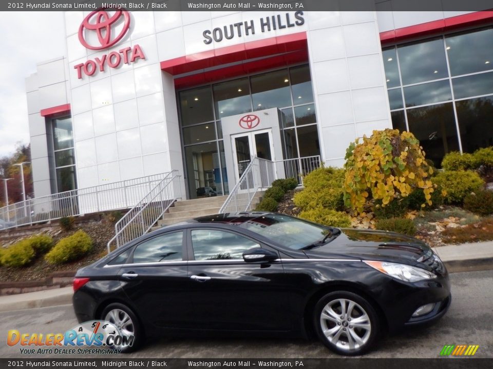 2012 Hyundai Sonata Limited Midnight Black / Black Photo #2