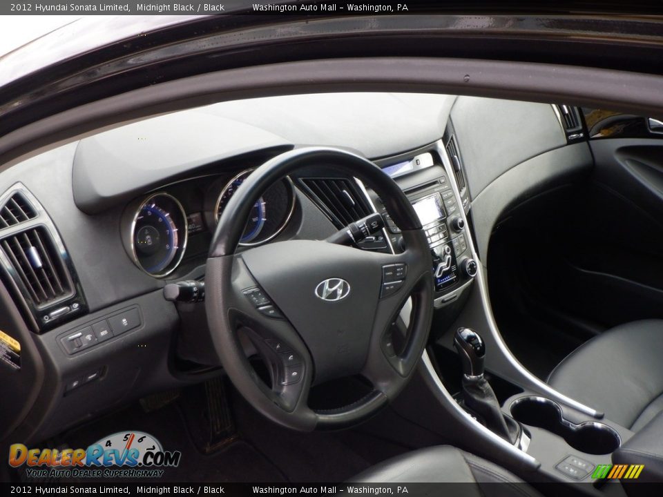 2012 Hyundai Sonata Limited Midnight Black / Black Photo #13