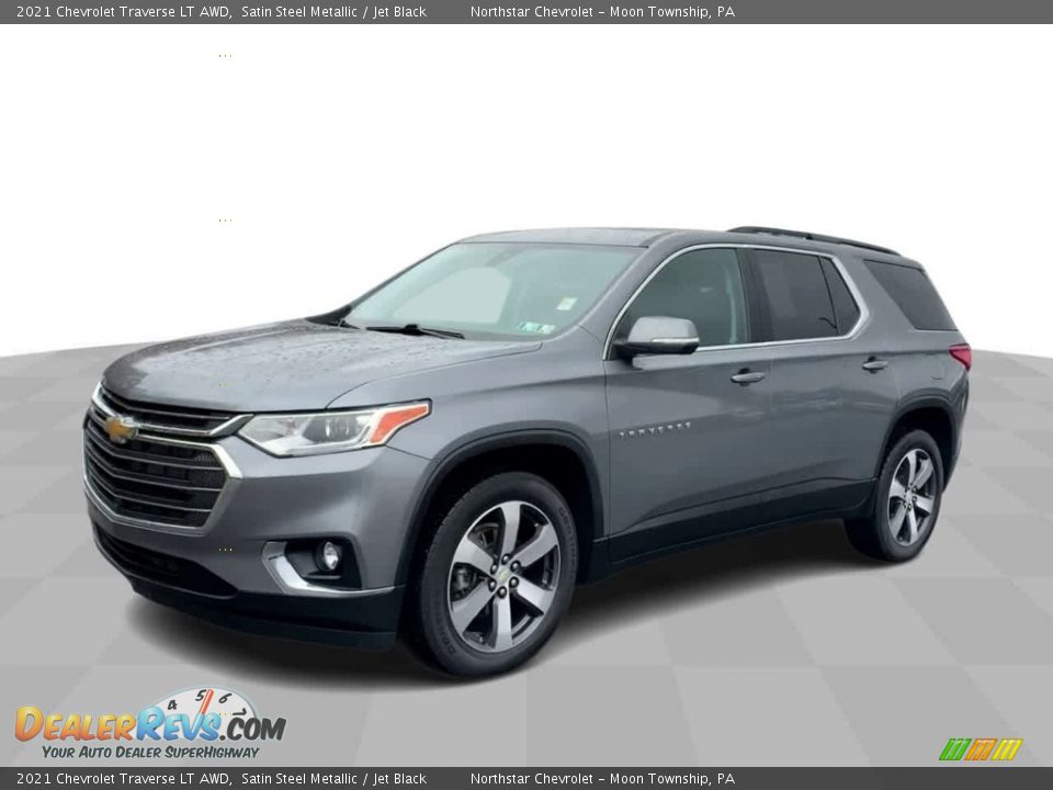 2021 Chevrolet Traverse LT AWD Satin Steel Metallic / Jet Black Photo #4