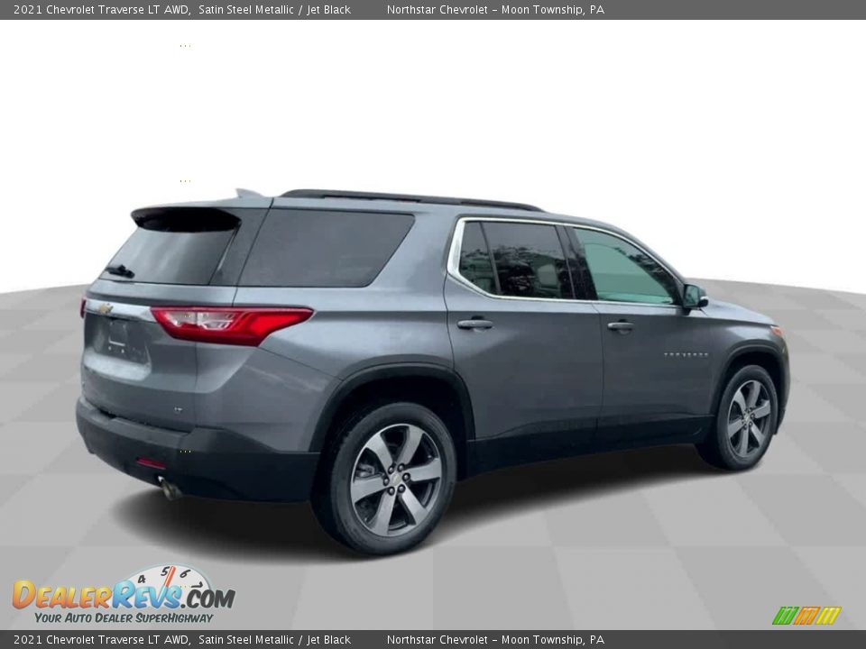 2021 Chevrolet Traverse LT AWD Satin Steel Metallic / Jet Black Photo #8