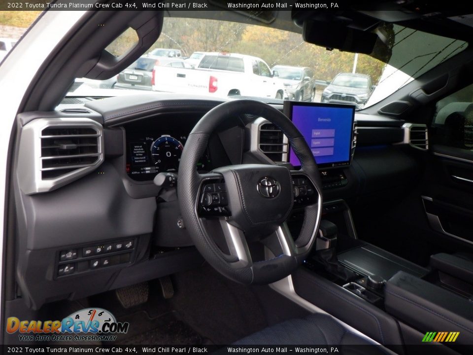 Black Interior - 2022 Toyota Tundra Platinum Crew Cab 4x4 Photo #20
