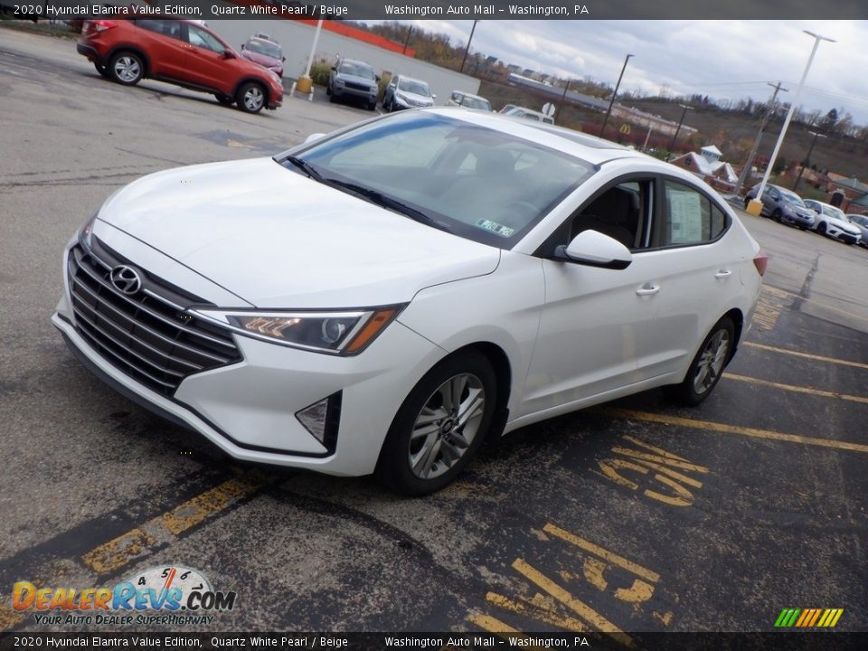 2020 Hyundai Elantra Value Edition Quartz White Pearl / Beige Photo #3