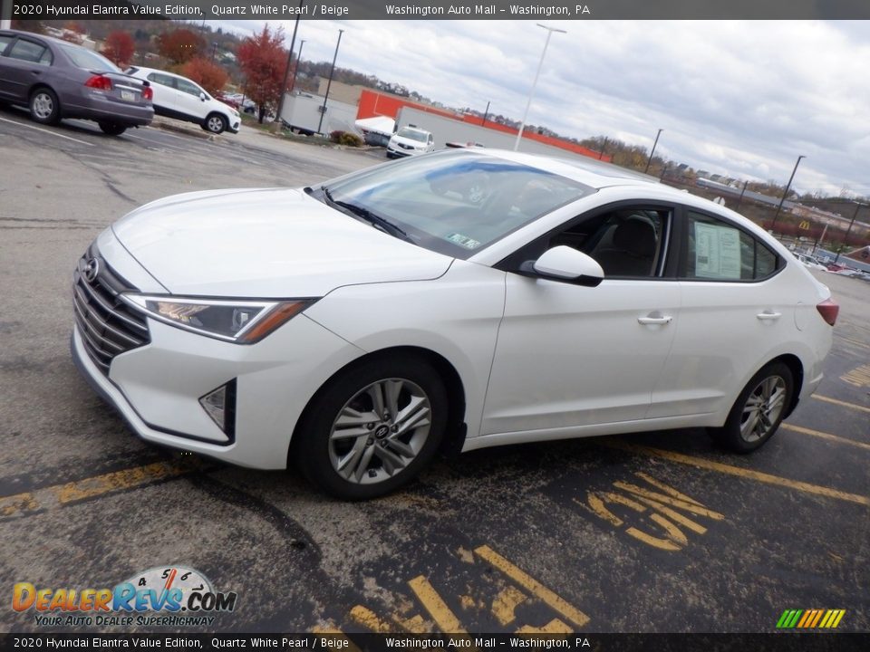 2020 Hyundai Elantra Value Edition Quartz White Pearl / Beige Photo #4