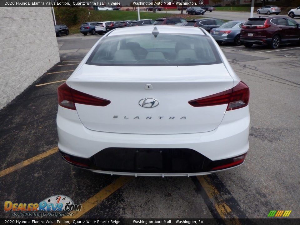 2020 Hyundai Elantra Value Edition Quartz White Pearl / Beige Photo #5