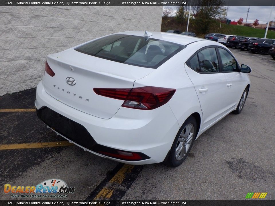 2020 Hyundai Elantra Value Edition Quartz White Pearl / Beige Photo #6