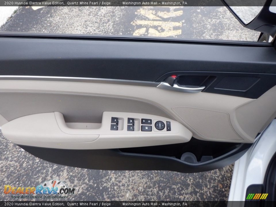 2020 Hyundai Elantra Value Edition Quartz White Pearl / Beige Photo #8