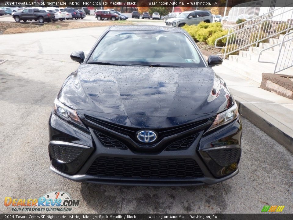 2024 Toyota Camry SE Nightshade Hybrid Midnight Black Metallic / Black Photo #4