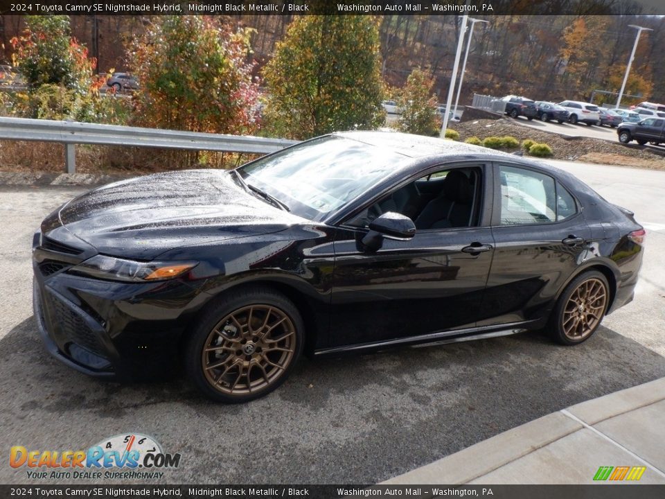 Midnight Black Metallic 2024 Toyota Camry SE Nightshade Hybrid Photo #5