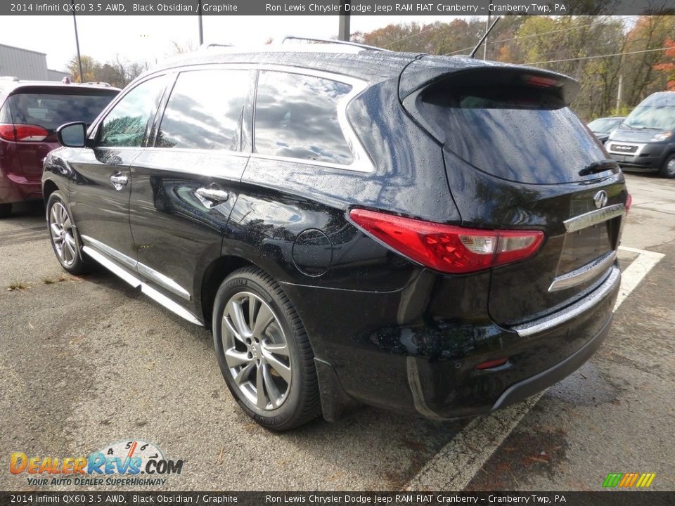 2014 Infiniti QX60 3.5 AWD Black Obsidian / Graphite Photo #2