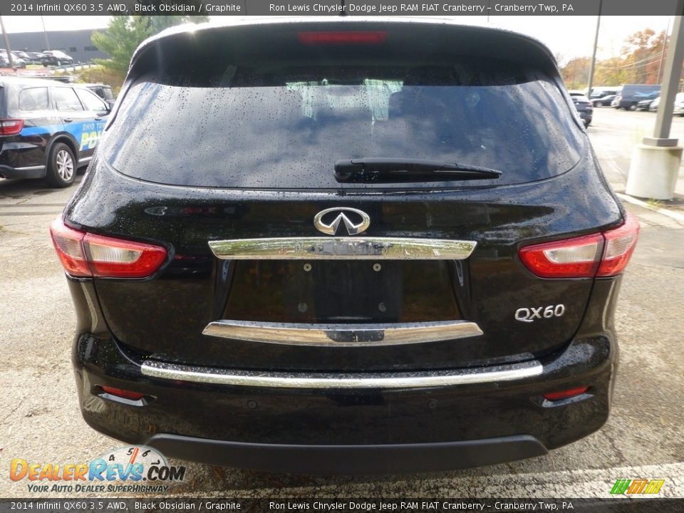2014 Infiniti QX60 3.5 AWD Black Obsidian / Graphite Photo #3