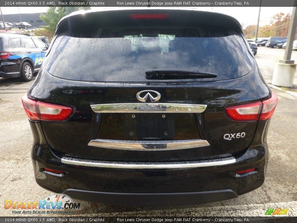 2014 Infiniti QX60 3.5 AWD Black Obsidian / Graphite Photo #3