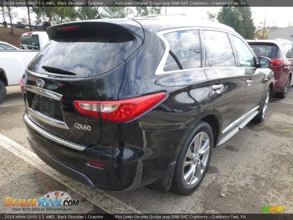 2014 Infiniti QX60 3.5 AWD Black Obsidian / Graphite Photo #4