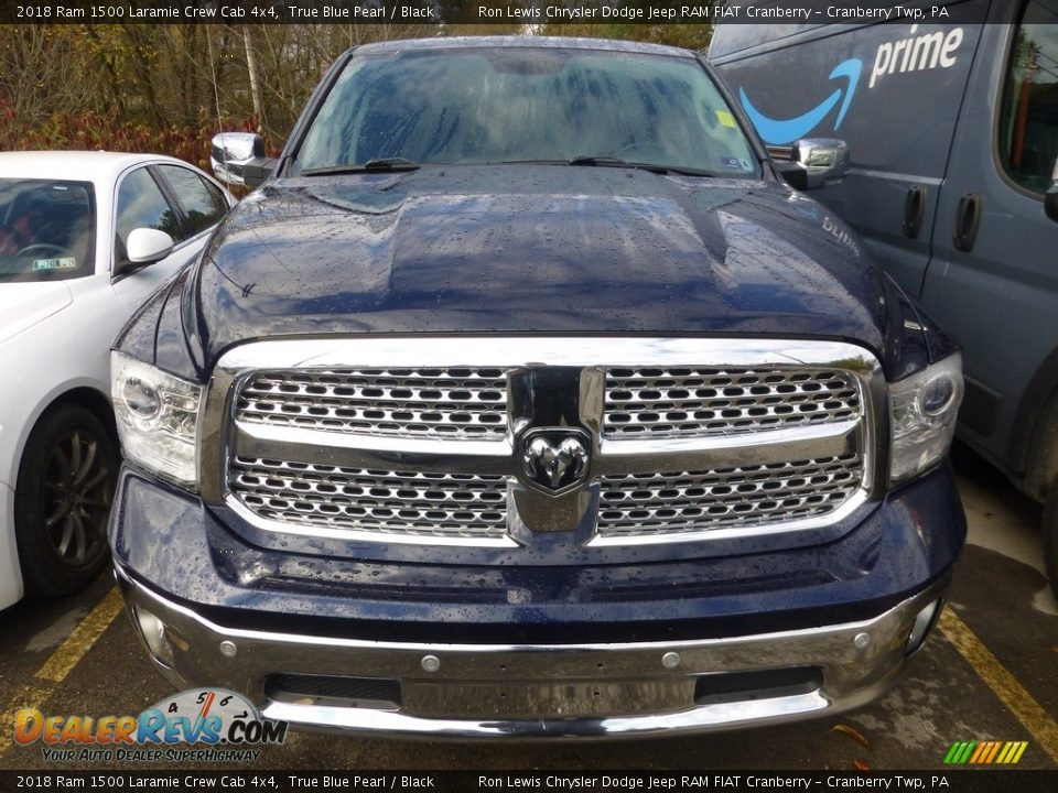 2018 Ram 1500 Laramie Crew Cab 4x4 True Blue Pearl / Black Photo #3