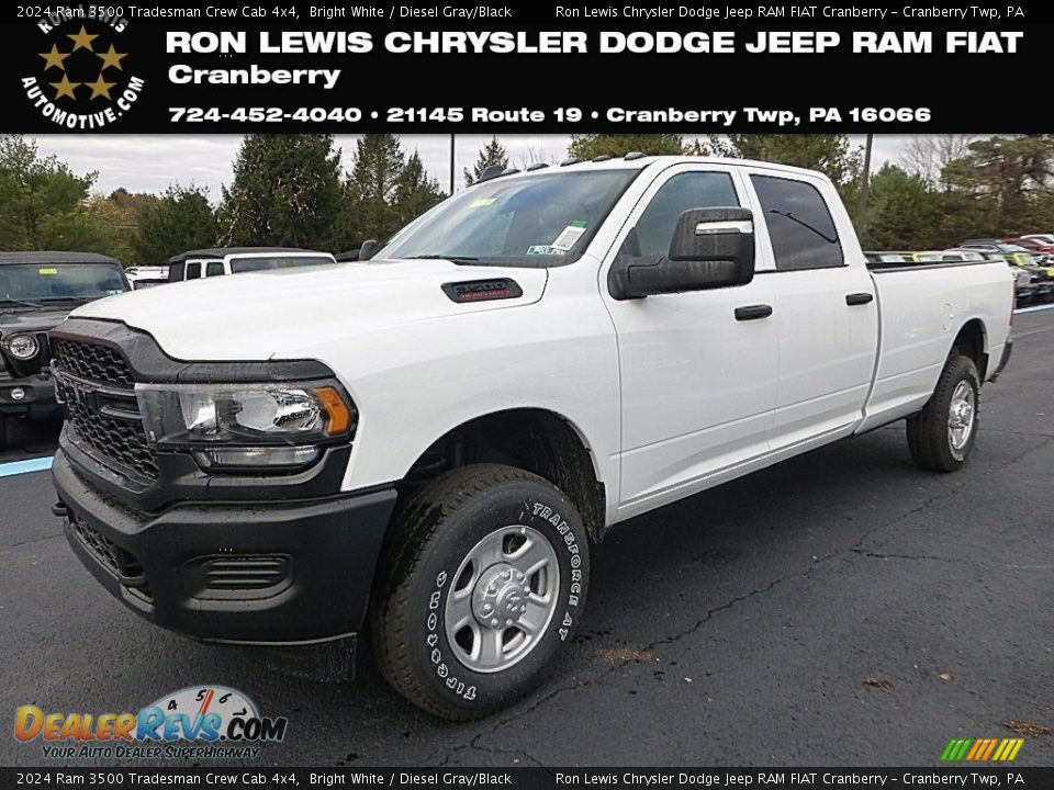 2024 Ram 3500 Tradesman Crew Cab 4x4 Bright White / Diesel Gray/Black Photo #1