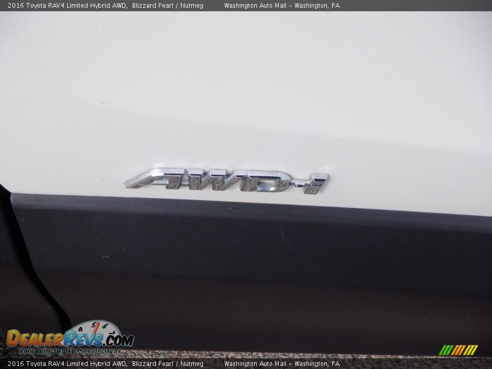 2016 Toyota RAV4 Limited Hybrid AWD Blizzard Pearl / Nutmeg Photo #3