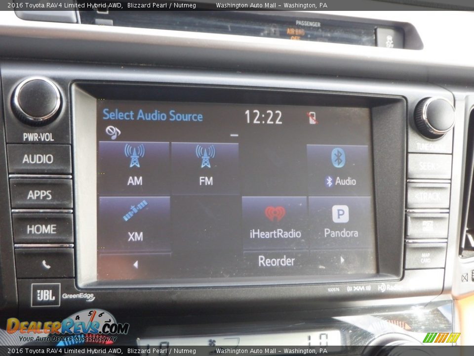 2016 Toyota RAV4 Limited Hybrid AWD Blizzard Pearl / Nutmeg Photo #6