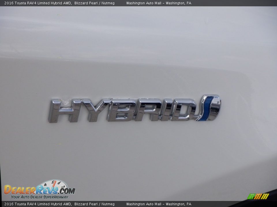 2016 Toyota RAV4 Limited Hybrid AWD Blizzard Pearl / Nutmeg Photo #9
