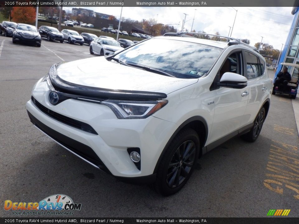 2016 Toyota RAV4 Limited Hybrid AWD Blizzard Pearl / Nutmeg Photo #15