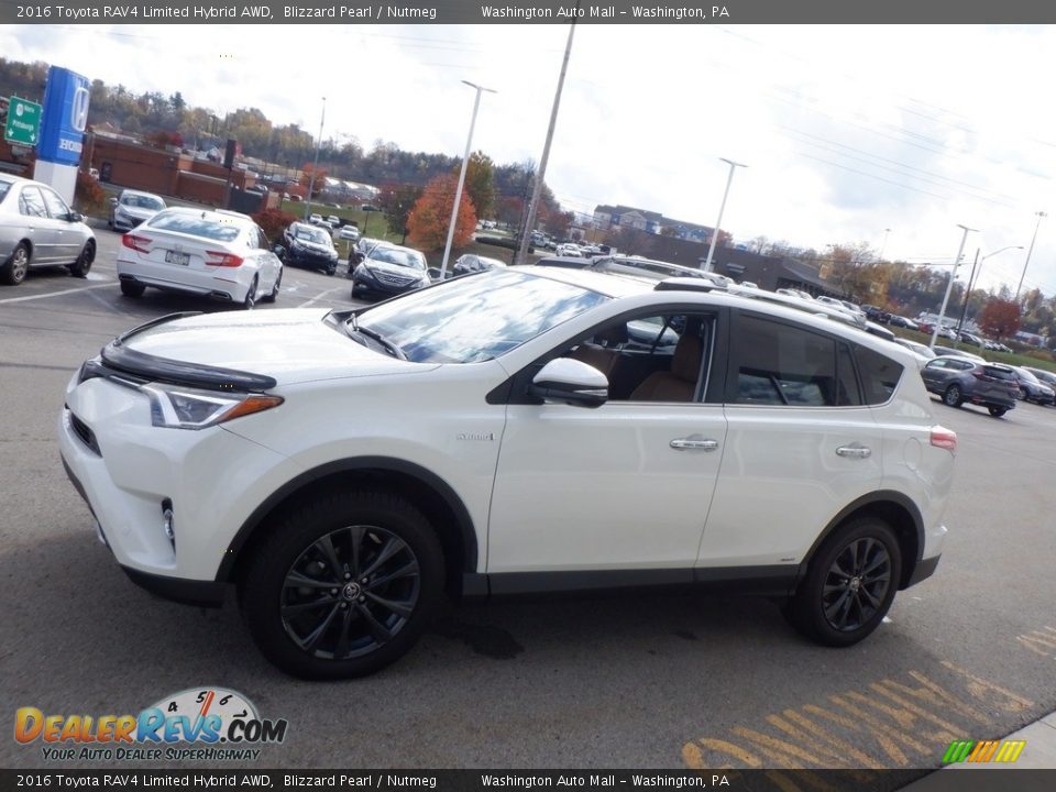 2016 Toyota RAV4 Limited Hybrid AWD Blizzard Pearl / Nutmeg Photo #16