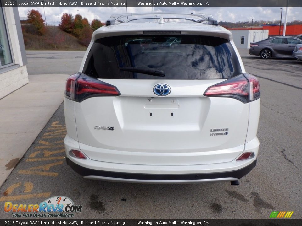 2016 Toyota RAV4 Limited Hybrid AWD Blizzard Pearl / Nutmeg Photo #18