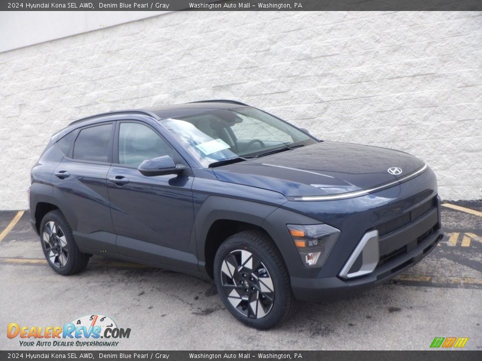 2024 Hyundai Kona SEL AWD Denim Blue Pearl / Gray Photo #1