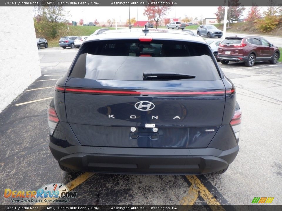 2024 Hyundai Kona SEL AWD Denim Blue Pearl / Gray Photo #6