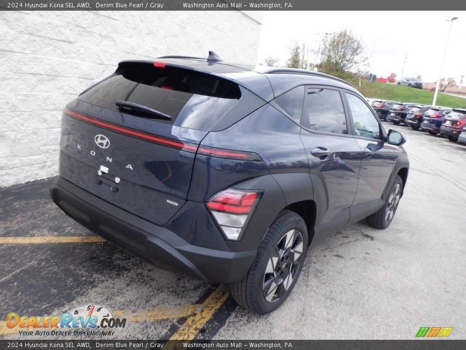 2024 Hyundai Kona SEL AWD Denim Blue Pearl / Gray Photo #7