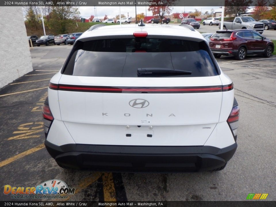 2024 Hyundai Kona SEL AWD Atlas White / Gray Photo #6