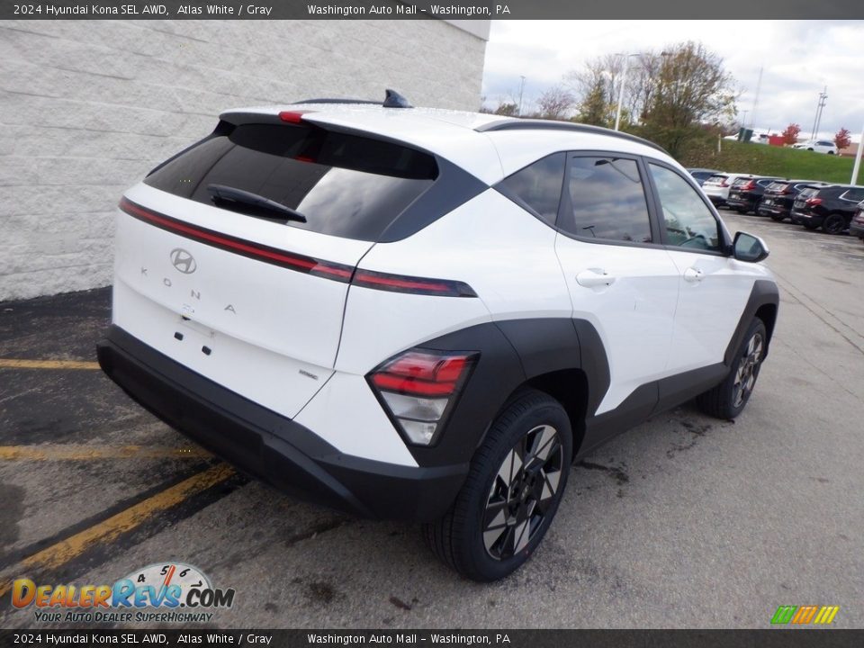 2024 Hyundai Kona SEL AWD Atlas White / Gray Photo #7