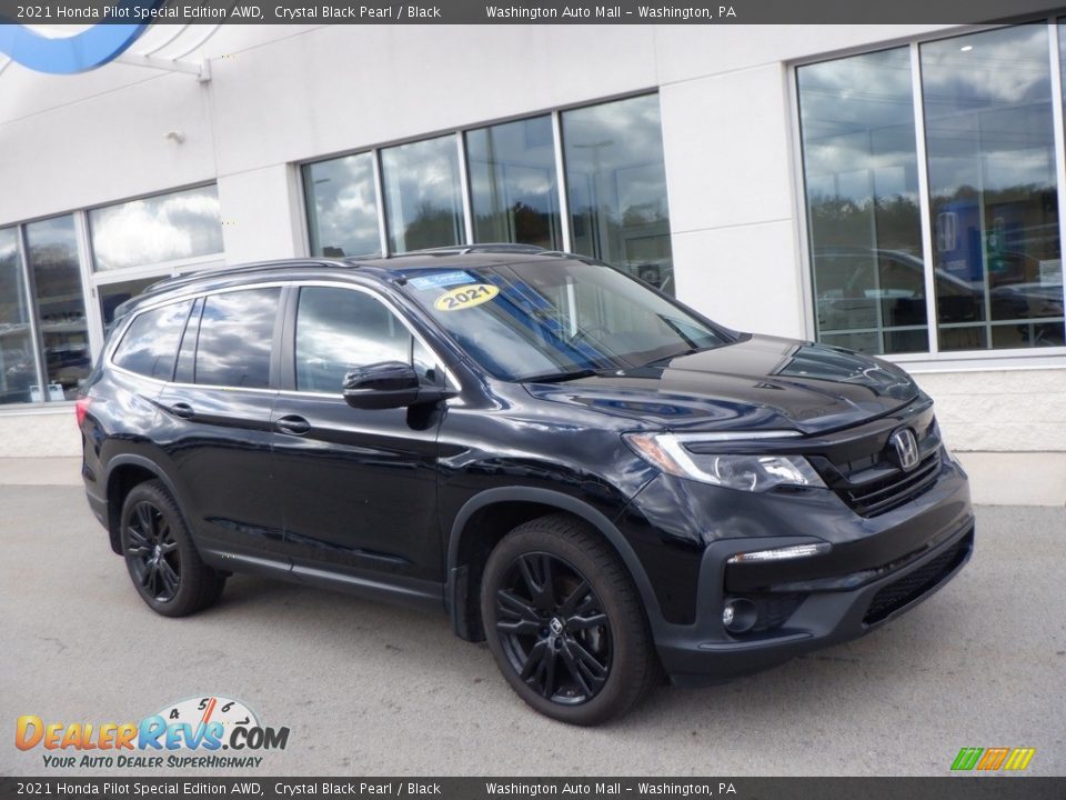 2021 Honda Pilot Special Edition AWD Crystal Black Pearl / Black Photo #1