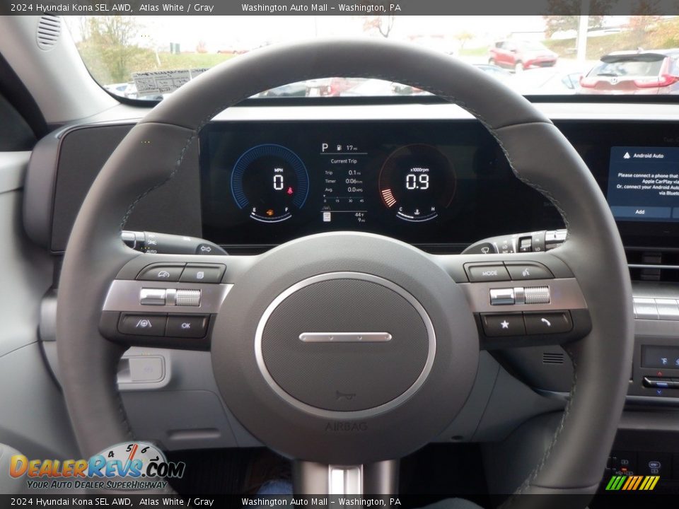 2024 Hyundai Kona SEL AWD Steering Wheel Photo #21