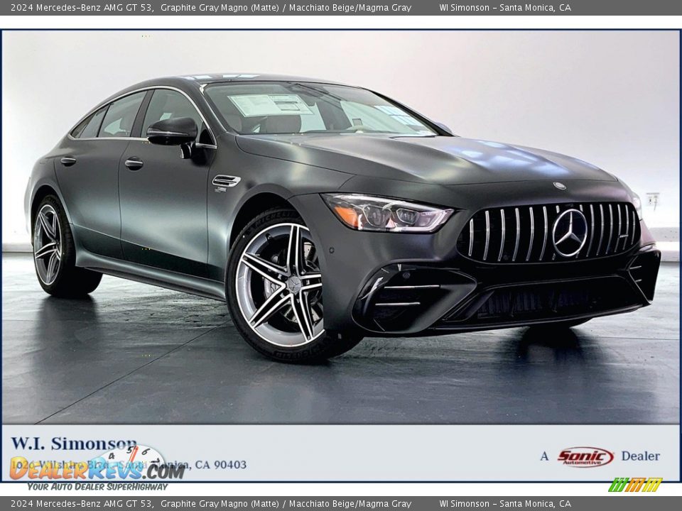 2024 Mercedes-Benz AMG GT 53 Graphite Gray Magno (Matte) / Macchiato Beige/Magma Gray Photo #1