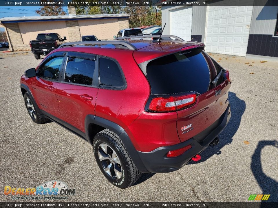 2015 Jeep Cherokee Trailhawk 4x4 Deep Cherry Red Crystal Pearl / Trailhawk Black Photo #2