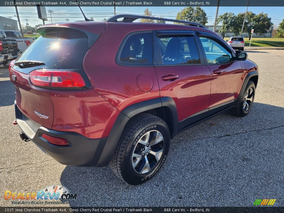 2015 Jeep Cherokee Trailhawk 4x4 Deep Cherry Red Crystal Pearl / Trailhawk Black Photo #4