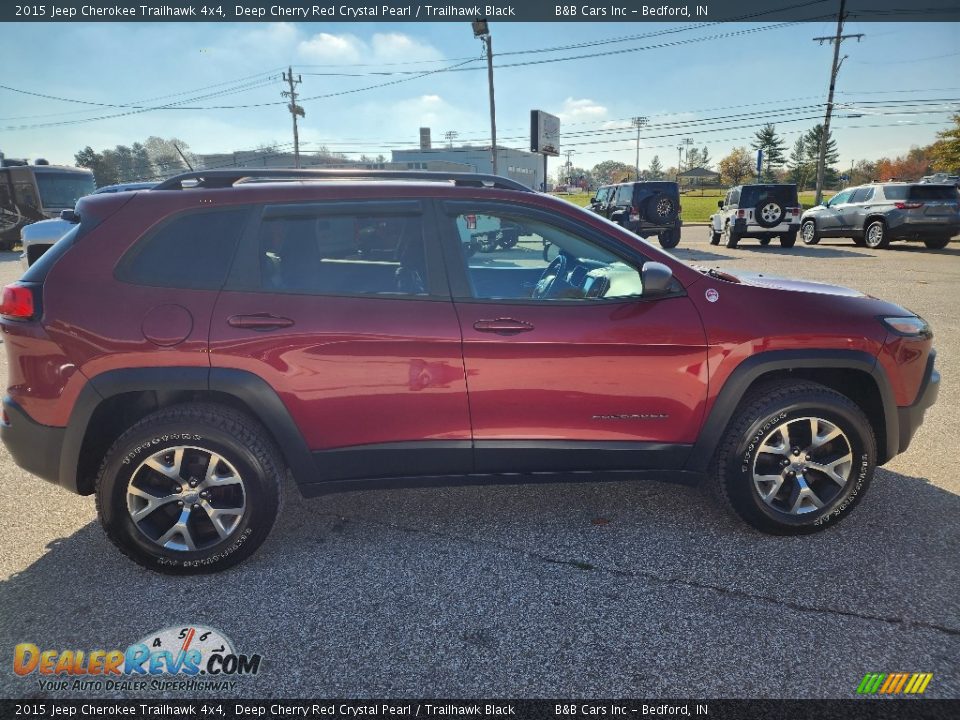 2015 Jeep Cherokee Trailhawk 4x4 Deep Cherry Red Crystal Pearl / Trailhawk Black Photo #5