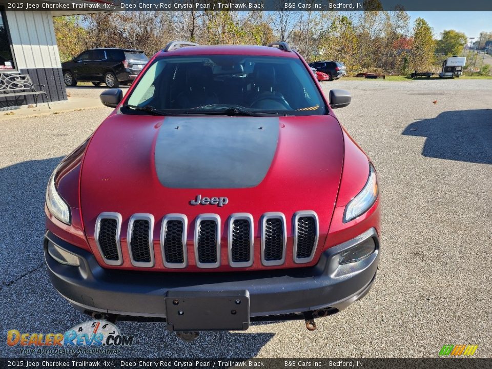 2015 Jeep Cherokee Trailhawk 4x4 Deep Cherry Red Crystal Pearl / Trailhawk Black Photo #7