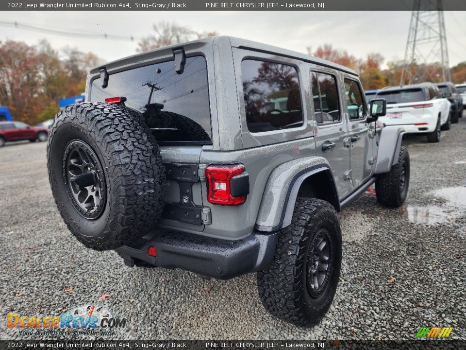 2022 Jeep Wrangler Unlimited Rubicon 4x4 Sting-Gray / Black Photo #3